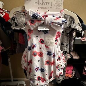 Milkberry Stars & Stripes Baby Romper